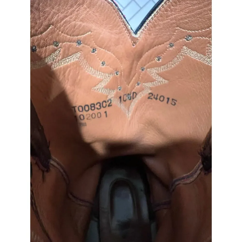 Lucchese 2000 Mens Western Boots Cherry Leather Cowboy USA 10D T0083C2